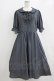 画像1: m petit by misako / MSKストライプフレアワンピース LL グレー H-26-02-14-005-LO-OP-NS-ZH (1)