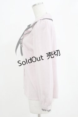 画像2: Secret Honey / ラッフルフリルリボンブラウス Free ピンク H-26-02-14-041-CA-BL-NS-ZH