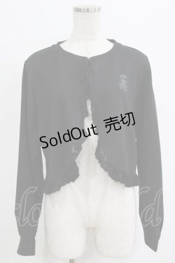 画像1: m petit by misako / MSKバラBフリルボレロ LL ブラック H-26-02-14-043-LO-TO-NS-ZH