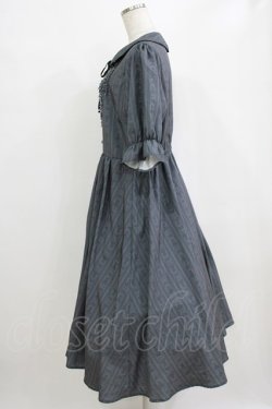 画像2: m petit by misako / MSKストライプフレアワンピース LL グレー H-26-02-14-005-LO-OP-NS-ZH