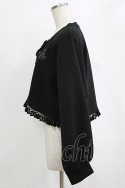 画像2: m petit by misako / MSKバラBフリルボレロ LL ブラック H-26-02-14-043-LO-TO-NS-ZH