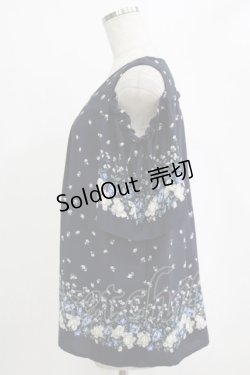 画像2: axes femme / 花柄オフショルチュニック M ネイビー H-26-02-14-046-AX-TO-NS-ZH
