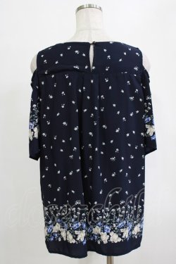 画像3: axes femme / 花柄オフショルチュニック M ネイビー H-26-02-14-046-AX-TO-NS-ZH