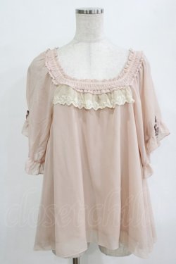 画像1: axes femme / ドットシフォントップス M ピンク H-26-02-14-048-AX-TO-NS-ZH