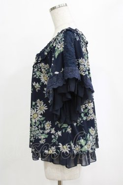 画像2: axes femme / フラワーブラウス M ネイビー H-26-02-14-049-AX-BL-NS-ZH