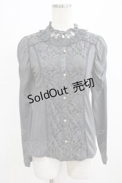 画像1: axes femme / レース切替プルオーバー M グレー H-26-02-14-050-AX-TO-NS-ZH