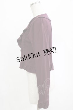 画像2: axes femme / ラッフル襟Wボタンボレロ M パープル H-26-02-14-051-AX-TO-NS-ZH