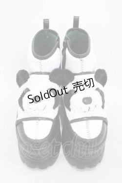 画像1: YOSUKE / パンダ厚底スニーカー 23 ホワイトブラック H-26-02-14-1001-PU-SH-KB-ZH