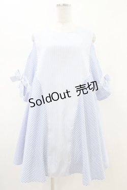 画像1: Favorite / リボン袖オフショルワンピース  サックス H-26-02-14-1034-LO-OP-KB-ZH
