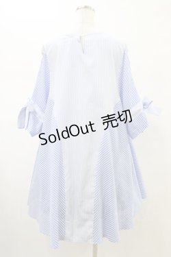 画像2: Favorite / リボン袖オフショルワンピース  サックス H-26-02-14-1034-LO-OP-KB-ZH