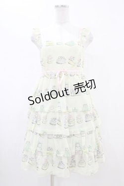 画像1: Emily Temple cute / アソートケーキノースリーブワンピース  クリーム H-26-02-14-1044-ET-OP-KB-ZH