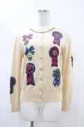 Jane Marple / Royal riding clubのデコパージュカーディガン  アイボリー H-26-02-14-1048-JM-TO-KB-ZH