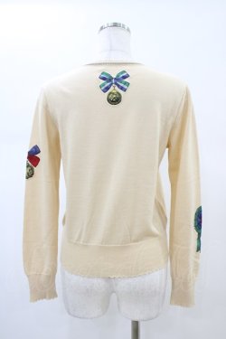 画像2: Jane Marple / Royal riding clubのデコパージュカーディガン  アイボリー H-26-02-14-1048-JM-TO-KB-ZH