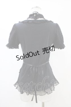 画像2: FRILL / チョーカー風ホルターカットソー  ブラック H-26-02-14-1050-HN-TO-KB-ZH