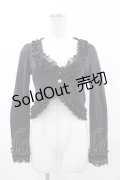 FRILL / バック刺繍ボレロ  ブラック H-26-02-14-1051-HN-TO-KB-ZH