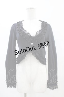 画像1: FRILL / バック刺繍ボレロ  ブラック H-26-02-14-1051-HN-TO-KB-ZH