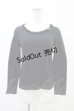 画像1: Emily Temple cute / イチゴクリームカットソー  ブラック H-26-02-14-1052-ET-TO-KB-ZH