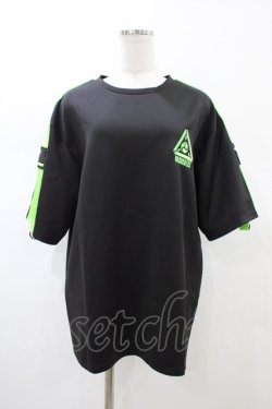 画像1: ACDC RAG / 渦雷T  ブラック×グリーン H-26-02-14-1055-PU-TO-KB-ZH