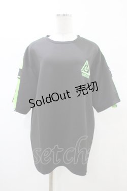 画像1: ACDC RAG / 渦雷T  ブラック×グリーン H-26-02-14-1055-PU-TO-KB-ZH