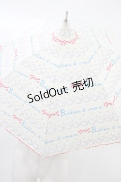 画像2: Emily Temple cute / リボン&クリームアンブレラ  オフ H-26-02-14-1007-ET-ZA-KB-ZH