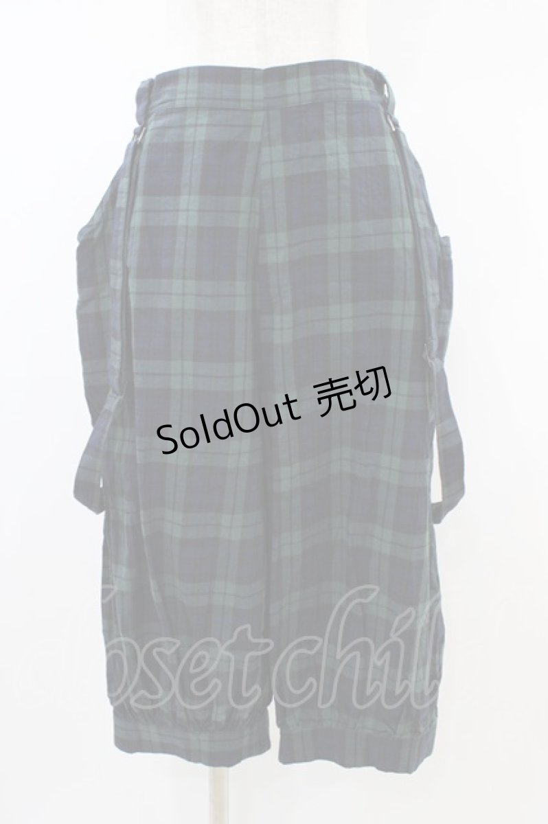 画像1: Deorart / チェック柄ショートバルーンパンツ L グリーン H-26-02-14-1020-PU-PA-KB-ZH (1)
