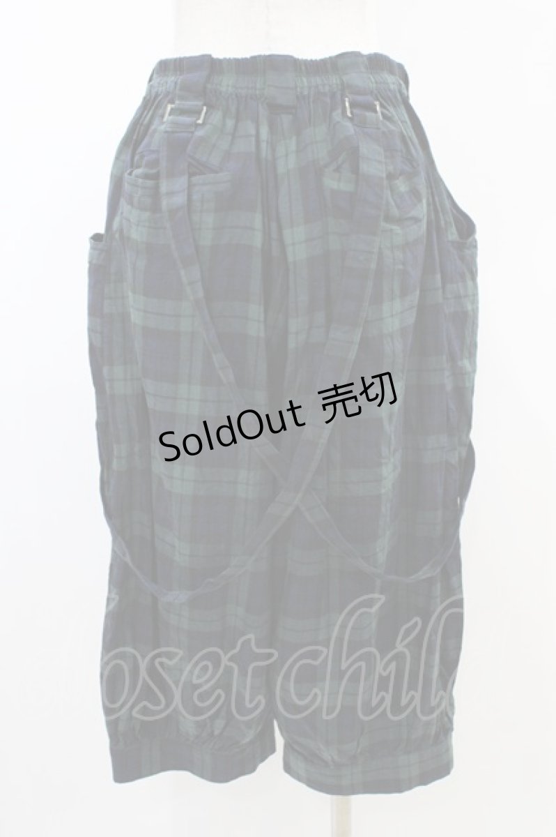 画像2: Deorart / チェック柄ショートバルーンパンツ L グリーン H-26-02-14-1020-PU-PA-KB-ZH (2)