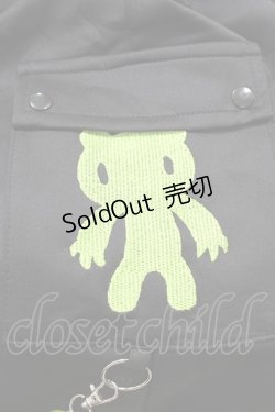 画像3: ACDC RAG / ビビッドグルーミー メッシュパンツ  ブラック×グリーン H-26-02-14-1021-0-PA-KB-ZH