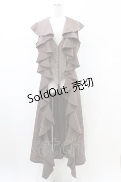 画像1: Fanplusfriend / フラッフィーベスト  ブラウン H-26-02-14-1022-GO-TO-KB-ZH