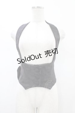 画像1: Sheglit / "Noble"ジャガードリボンベスト  ブラック H-26-02-14-1023-EL-TO-KB-ZH