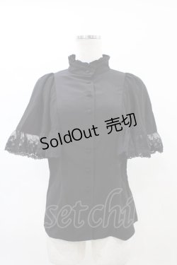 画像1: Sheglit / “Sacred”ケープブラウス M 黒 H-26-02-14-1024-EL-BL-AK-ZH