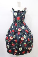 Emily Temple cute / タータンRibbonAppleノースリーブワンピース  black watch H-26-02-14-1030-ET-OP-KB-ZH