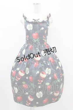 画像1: Emily Temple cute / タータンRibbonAppleノースリーブワンピース  black watch H-26-02-14-1030-ET-OP-KB-ZH