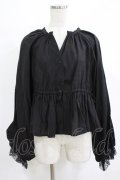 axes femme / ボリューム袖ブラウス M ブラック H-26-02-14-053-AX-BL-NS-ZH