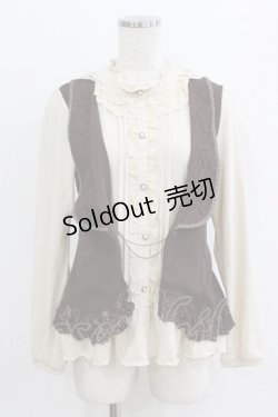 画像1: axes femme / ベストドッキングプルオーバー M 生成り/ブラウン H-26-02-14-054-AX-TO-NS-ZH