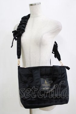 画像1: m petit by misako / AM* NIベロアリボン2WAY  ブラック H-26-02-14-062-LO-BG-NS-ZH