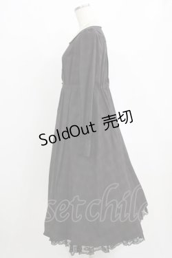 画像2: axes femme / リボンタイ付きクラシックワンピース M ブラック H-26-02-14-007-AX-OP-NS-ZH