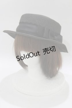 画像1: m petit by misako / AMブレードカンカン帽  ブラック H-26-02-14-082-LO-AC-NS-ZH