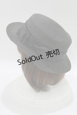 画像2: m petit by misako / AMブレードカンカン帽  ブラック H-26-02-14-082-LO-AC-NS-ZH