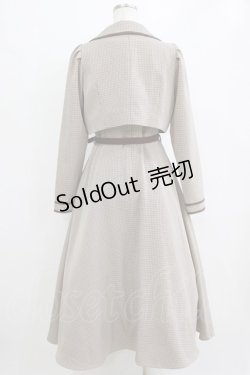 画像3: an another angelus / 配色使いミニ千鳥ショートジャケットセットアップ Free BEIGE×BR H-26-02-14-009-CA-OP-NS-ZH