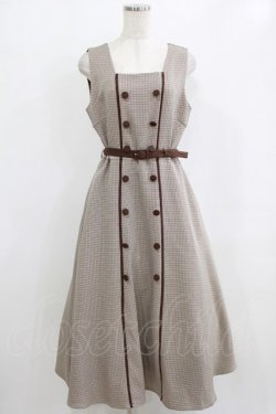 画像4: an another angelus / 配色使いミニ千鳥ショートジャケットセットアップ Free BEIGE×BR H-26-02-14-009-CA-OP-NS-ZH