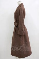 画像2: F&A / べっ甲釦ステンカラーオーバーコート Free BROWN H-26-02-14-012-LO-CO-NS-ZTC065 (2)
