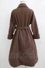 画像3: F&A / べっ甲釦ステンカラーオーバーコート Free BROWN H-26-02-14-012-LO-CO-NS-ZTC065 (3)