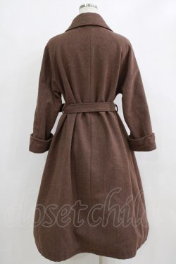 画像3: F&A / べっ甲釦ステンカラーオーバーコート Free BROWN H-26-02-14-012-LO-CO-NS-ZH