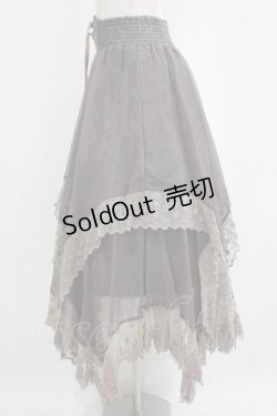 画像2: axes femme / イレギュラーヘムロングスカート M ブラウン H-26-02-14-013-AX-SK-NS-ZH