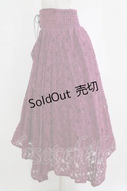 画像2: axes femme / レースイレヘムロングスカート M パープル H-26-02-14-014-AX-SK-NS-ZH