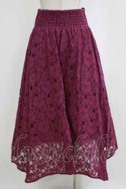画像3: axes femme / レースイレヘムロングスカート M パープル H-26-02-14-014-AX-SK-NS-ZH