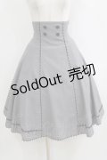 Innocent World White / ハイウエストフレアースカート M/63cm丈 グレー H-26-02-14-002-IW-OP-NS-ZH