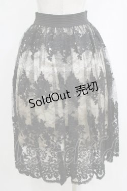 画像3: axes femme / コードレーススカート M ブラック/生成り H-26-02-14-019-AX-SK-NS-ZH