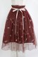 画像1: an another angelus / フラワーロゴ刺繍チュールスカート Free Bordeaux H-26-02-14-021-CA-SK-NS-ZH (1)