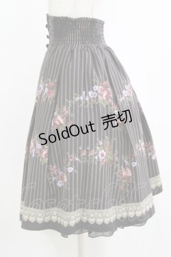 画像2: axes femme / レジメ花柄スカート M ブラック H-26-02-14-022-AX-SK-NS-ZH